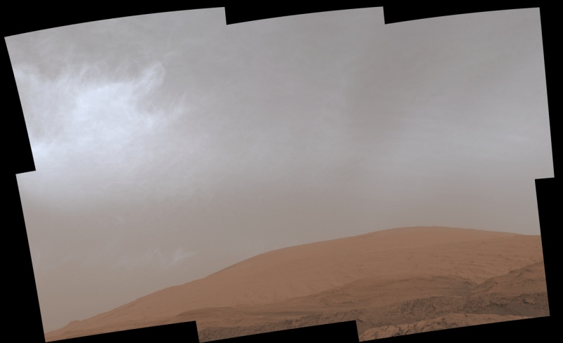 好奇号火星车拍摄到火星奇妙的彩色云层